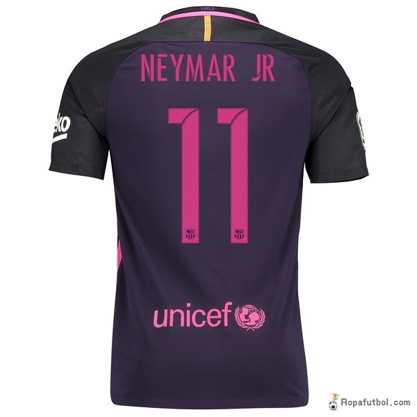 Camiseta Barcelona Replica Segunda Ropa Neymar JR 2016/17 Purpura